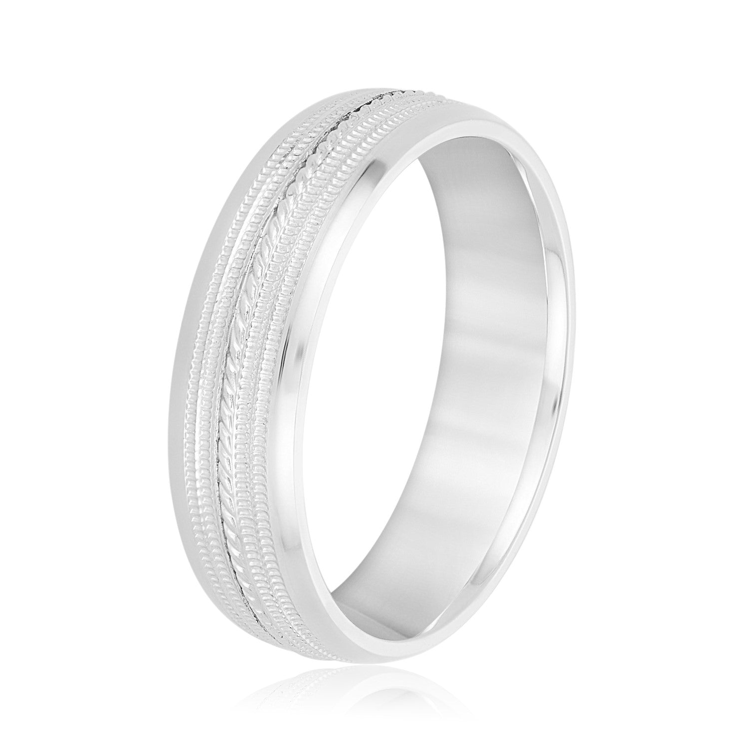 Men's Single Rope Wedding Band-VIRABYANI